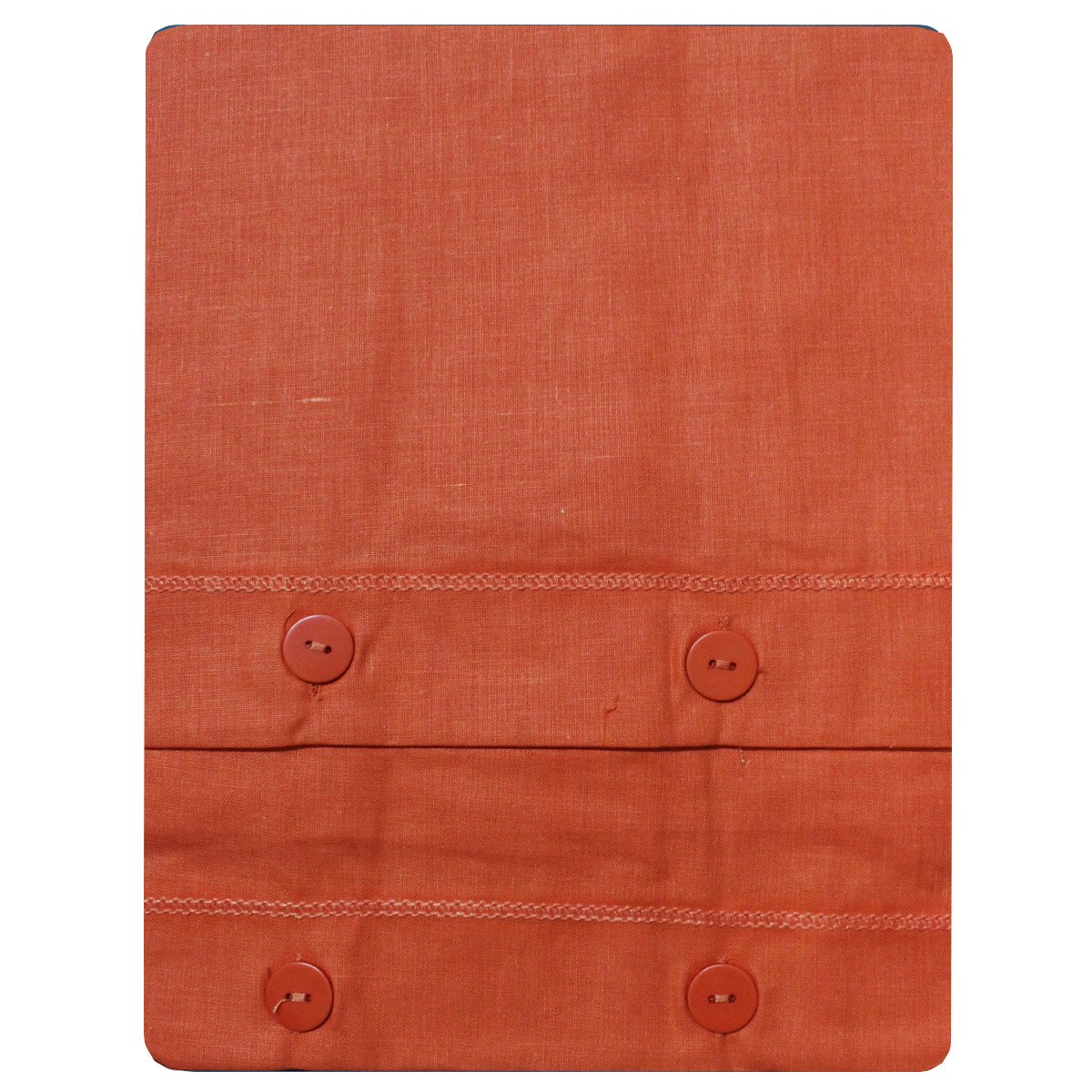 Russo Tessuti Federe Guanciali con Bottoni Cotone 52 x 82 cm Arancione