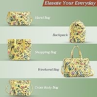 Vista 6 de Maison d' Hermine Bolsa de lona para mujer, bolsa de lona de algodón reutilizable para el hombro, bolsas de comestibles a granel con asa para 01