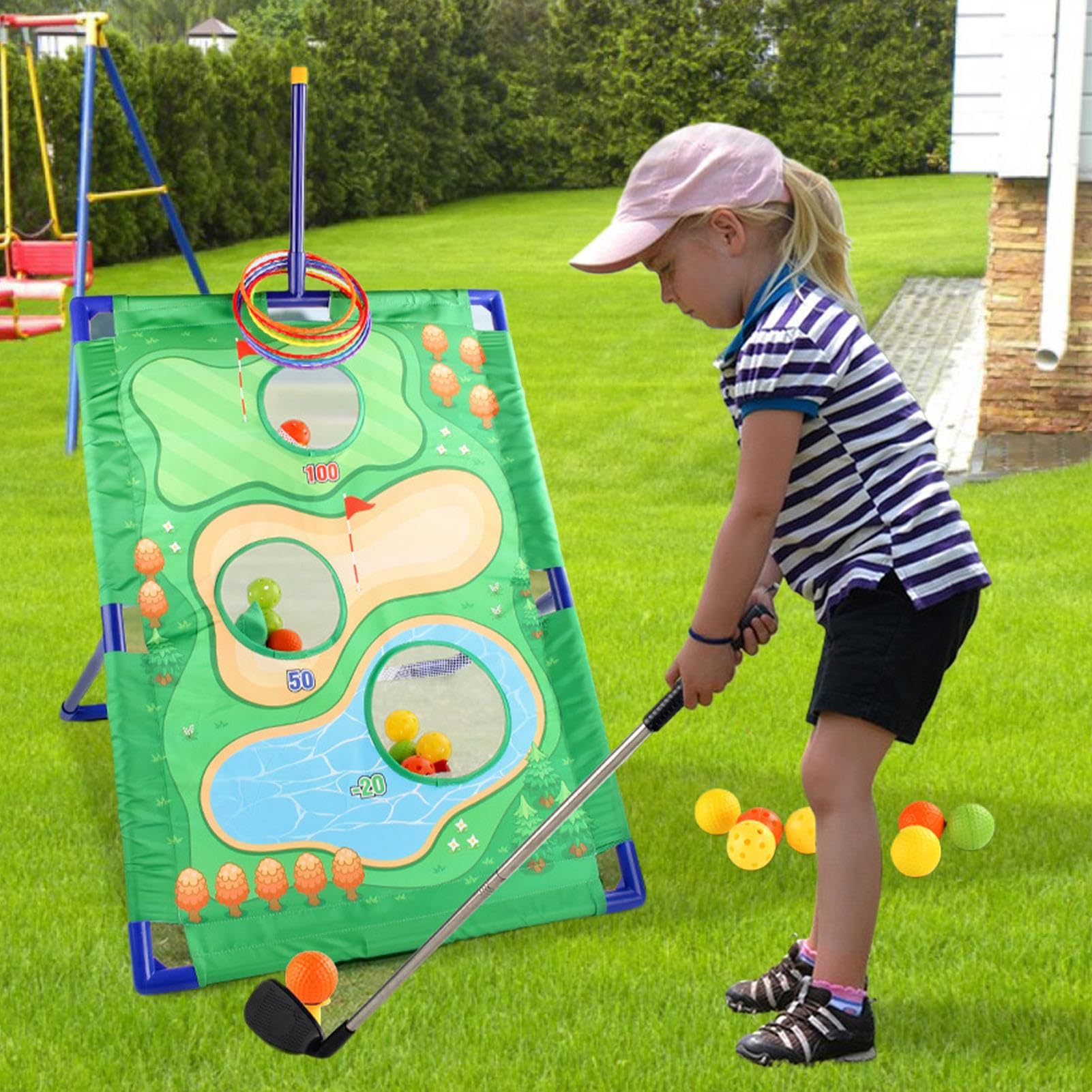 Gra W Golfa Symulatory Dla Golfistów, Sprzęt Do Ćwiczeń, Zabawki Ogrodowe | Ogrodowa Mata Do Chippingu Golfowego Sport, na zewnątrz, zabawki do domu, ogrodu, imprez, biur, na podwórko