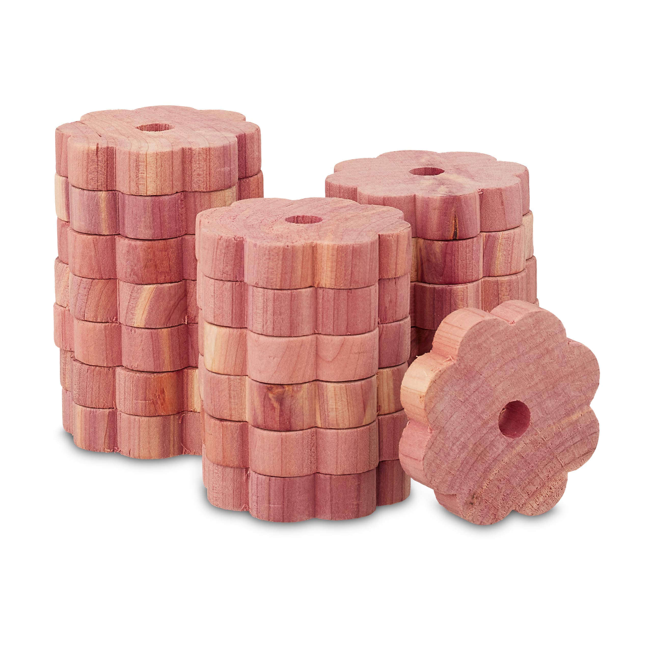 Relaxdays 100 x Mottenschutz Zedernholz, Mottenringe für Kleiderschrank, Langzeitschutz, Mottenmittel gegen Kleidermotten, Natur