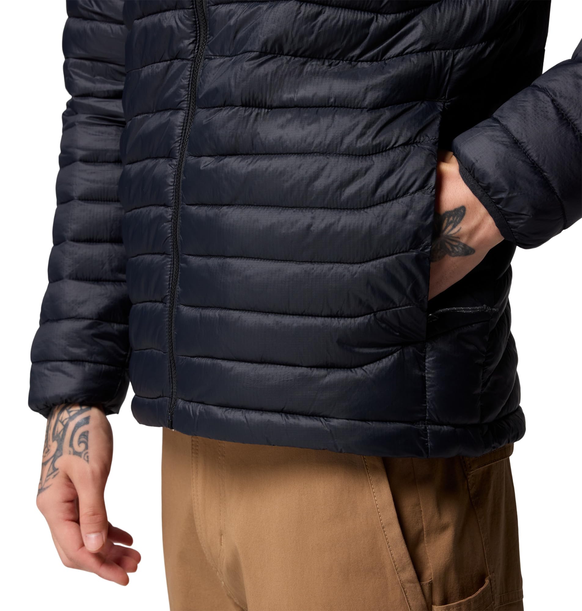 Columbia Powder Pass Hooded Jacket, Chaqueta Acolchada Con Capucha para Hombre