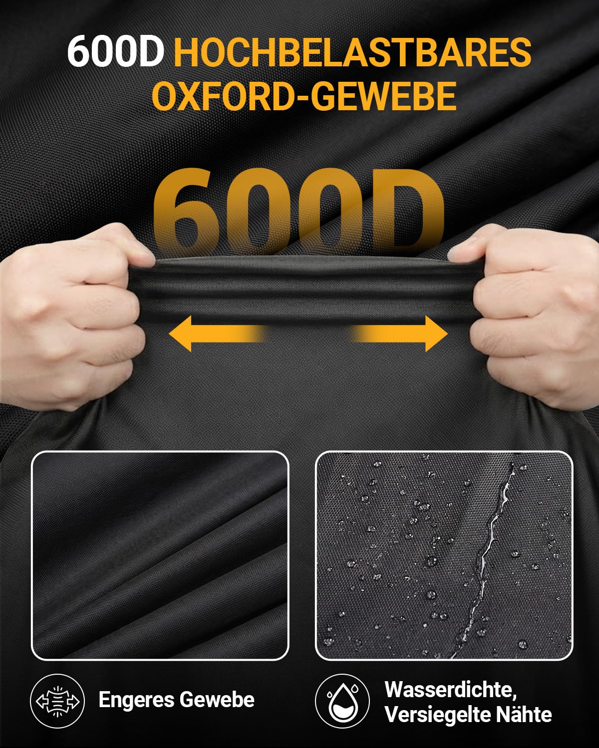 600D Serie Fahrradabdeckung für 2 Fahrräder Oxford, Fahrradabdeckung Wasserdicht Transport Fahrradschutzhülle für Fahrradträger für Anhängerkupplungs-heckträger