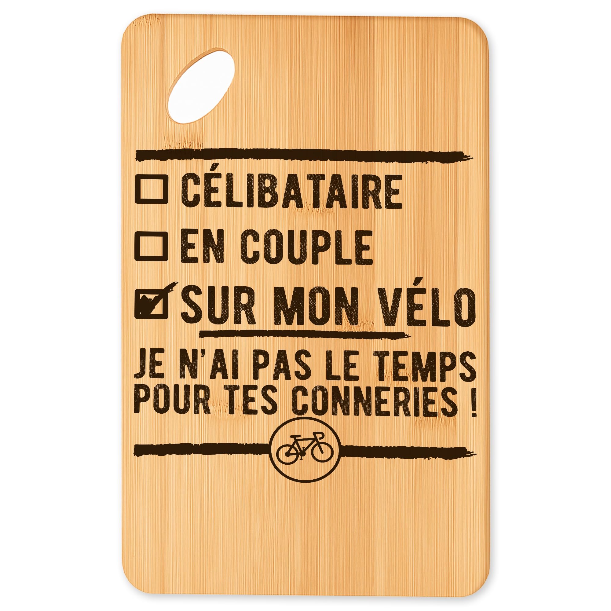 Planche à découper Velo 8 plateau apéro bambou