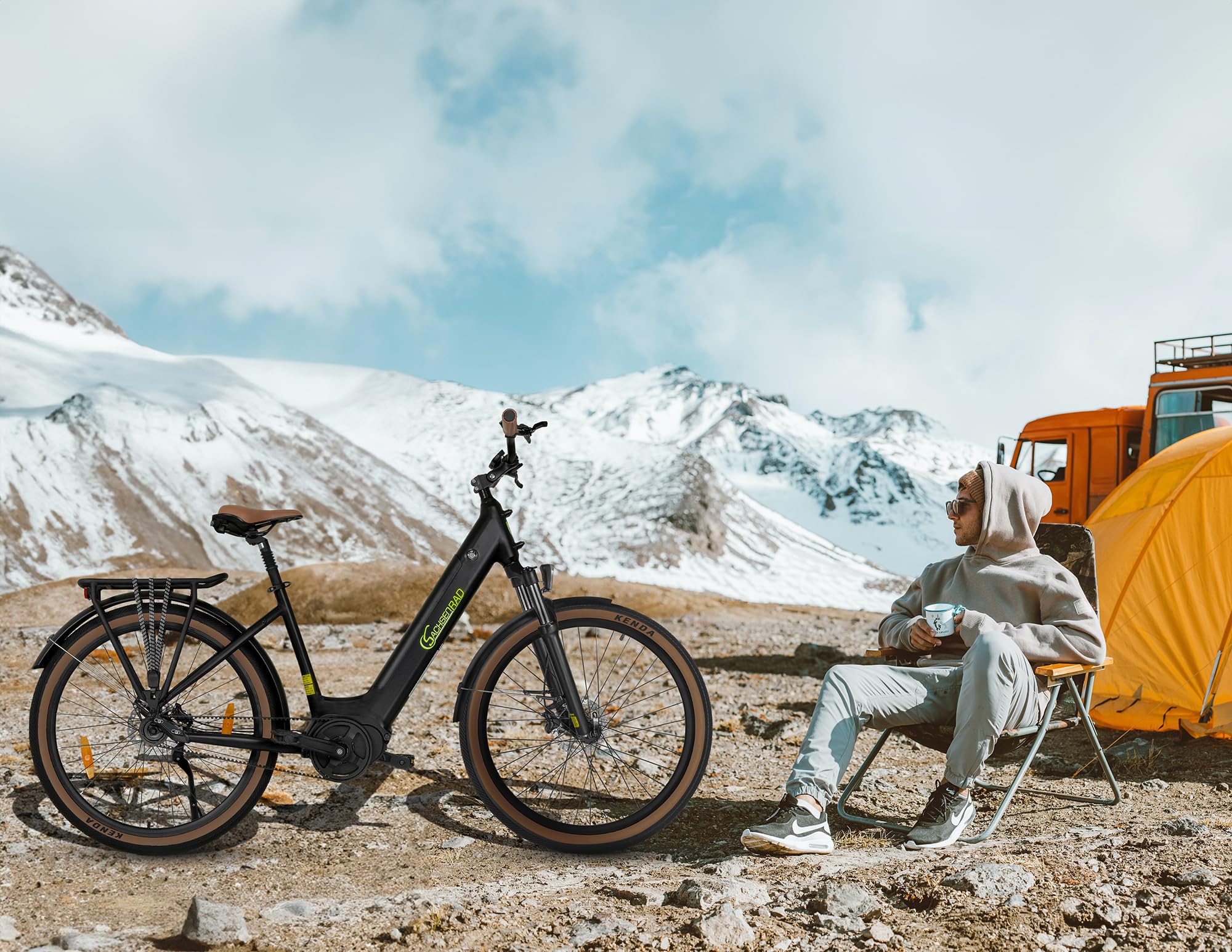 E-SUV All Terrain CityBike S5G Centro con cambio continuo e trasmissione a cinghia, motore centrale da 27,5" con entrata profonda