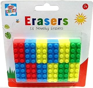 Novelty Erasers Brick Rubbers 18 School Rubbers Kids Erasers Brick Block Type New