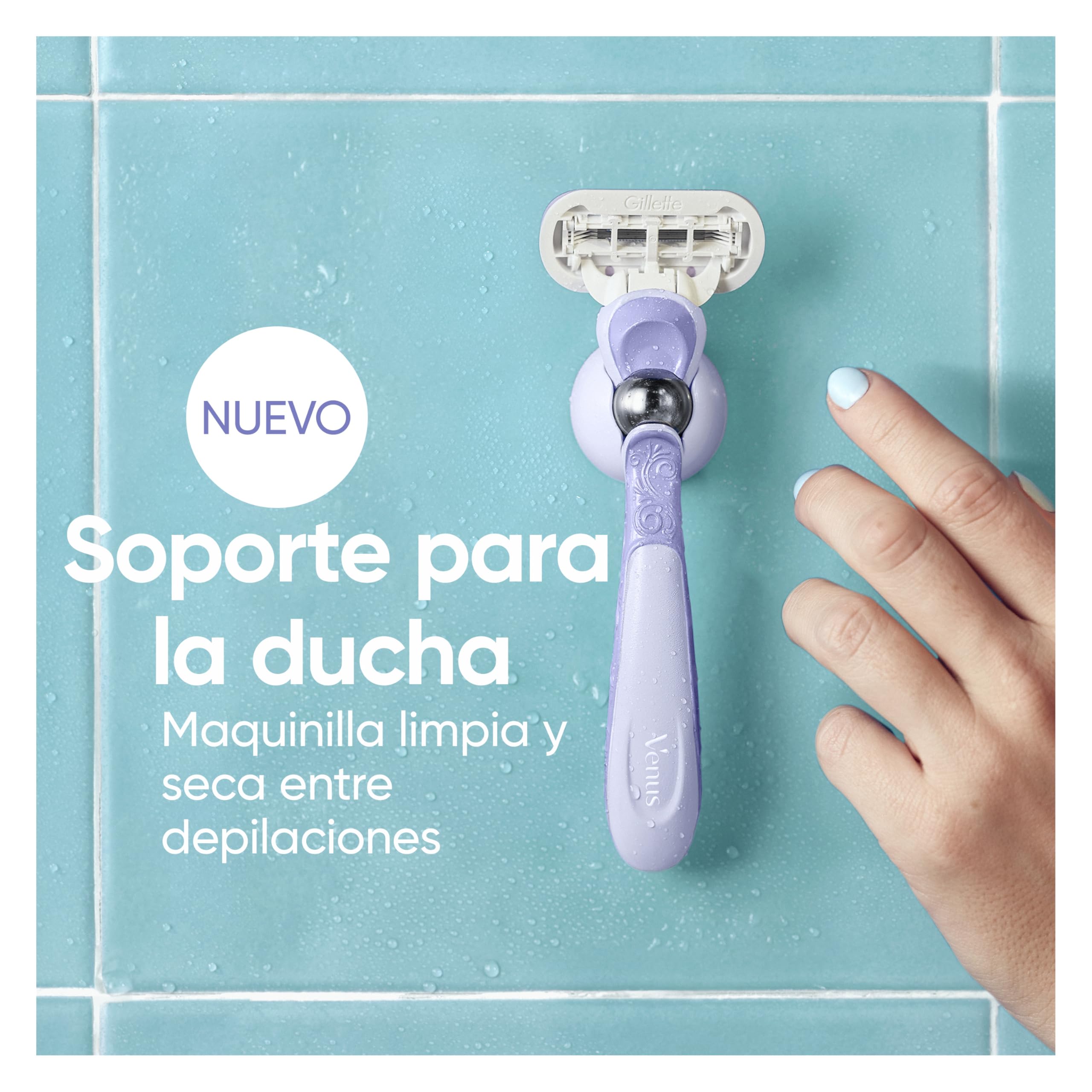 Gillette Venus Deluxe Smooth Swirl Máquinilla de Afeitar Mujer, 1 Mango con 9 Cuchillas de Recambio con 5 Hojas para Una Depilación Suave, Apurada Y Duradera