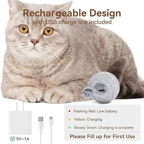 Miniatura 2 de Cheerble Juguetes interactivos para gatos de interior, juguete automático para gatos de interior aburridos, juguetes eléctricos para gatitos con