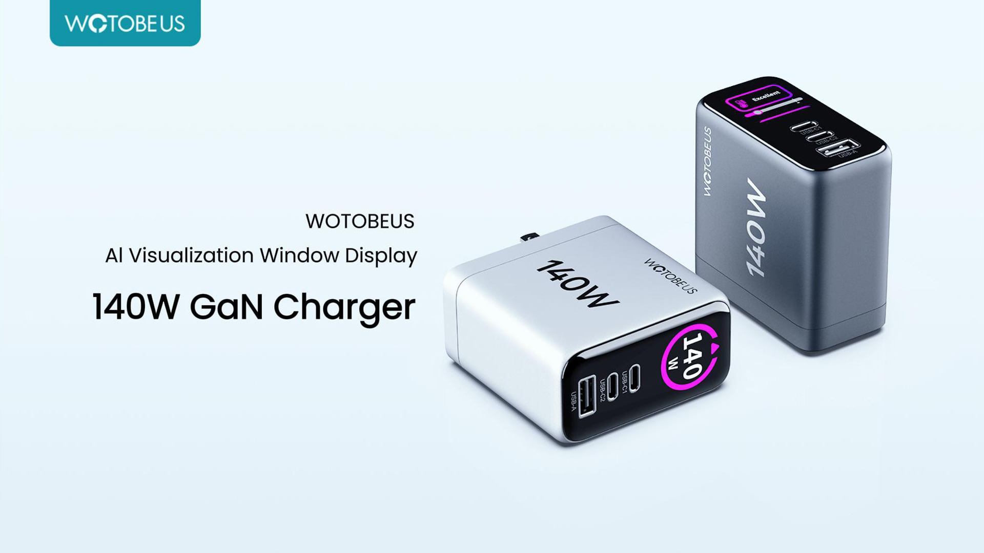 Amazon.com: WOTOBEUS GaN Dual 140W USB C PD 3.1 Wall Charger with
