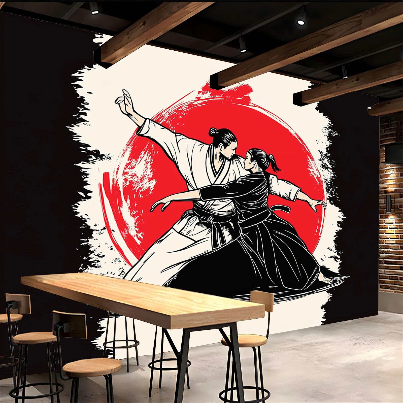 Cómics Japoneses Papel Pintado Pared Arte Marcial Japonés Aikido Papel Tapiz Tejido No Tejido Decoración De Pared Murales 300 X 210 Cm Fotográfic Sala De Estar Dormitorio Tv De Fondo Fotomurales