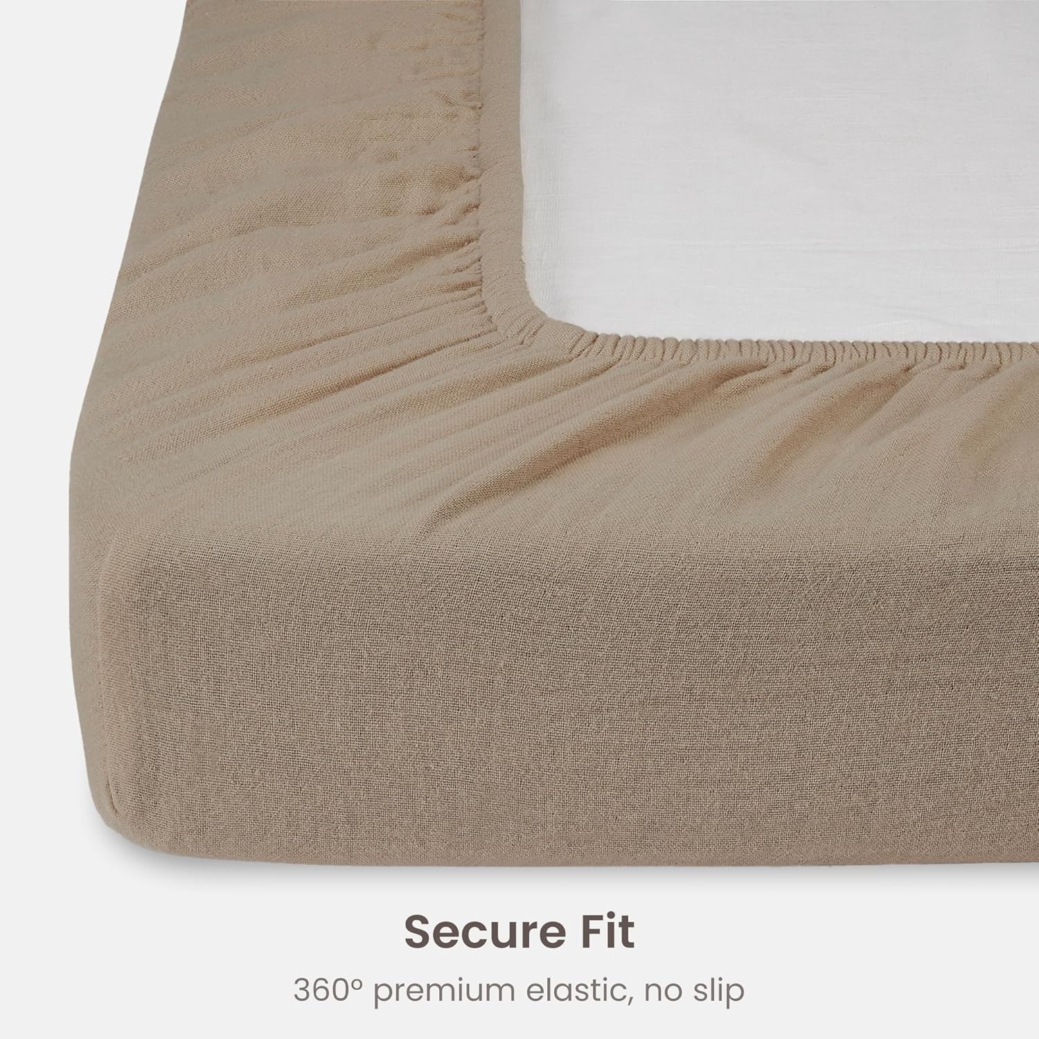 Bioweaves Organic Cotton Muslin Crib Sheet, GOTS Certified Fitted Crib Mattress Sheet, Extra Soft & Breathable for Toddler, Baby Boys & Girls, 52" x 28”, 8 Inch Pocket, Irish Cream, Pack of 2