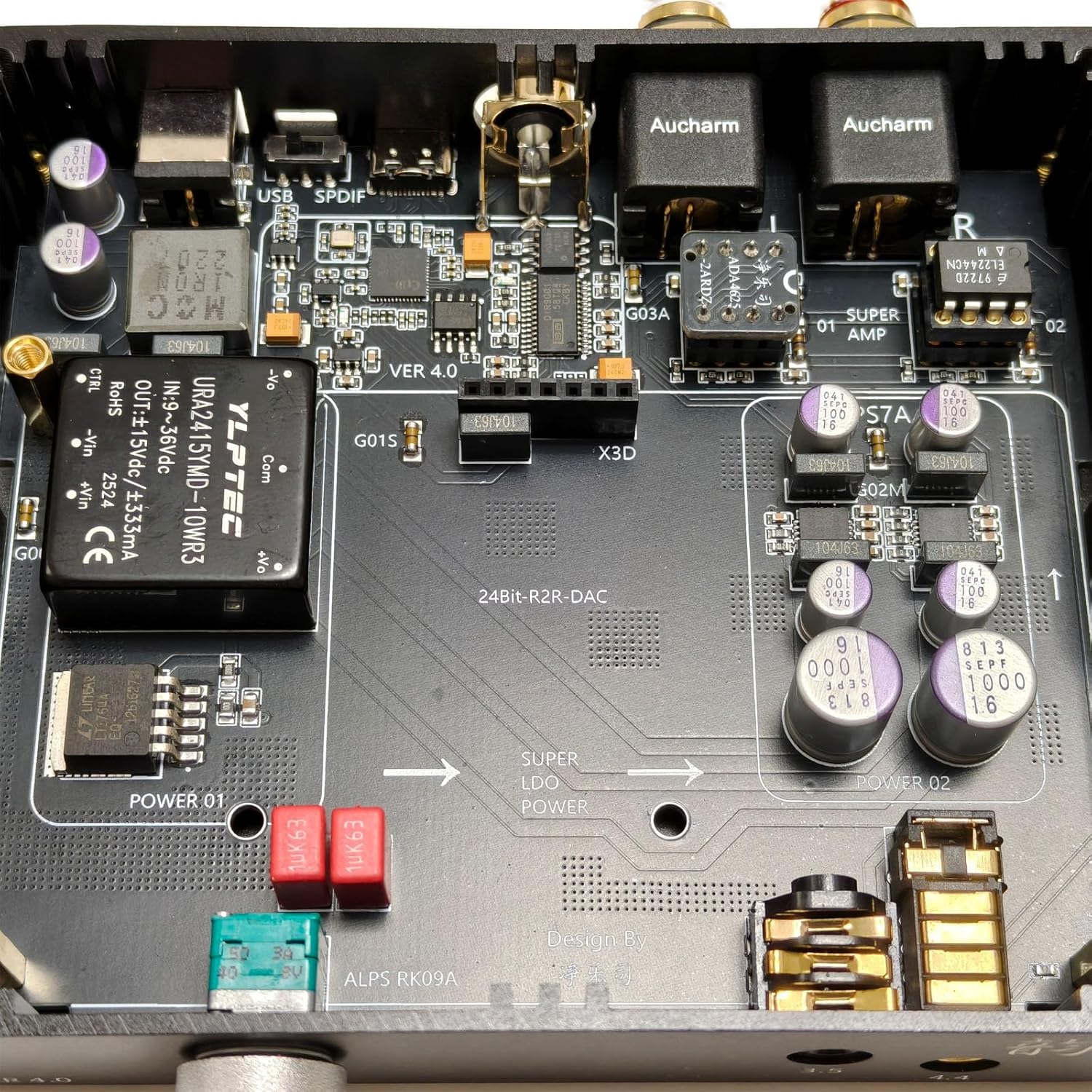 V4 R2R Ladder DAC & Headphone Amplifier, Fully Balanced Desktop Audio Decoder with EI-Core Linear Power Supply (LPS), 24bit/192kHz NOS Architecture, USB/Coaxial Input, XLR/4.4mm/RCA Output