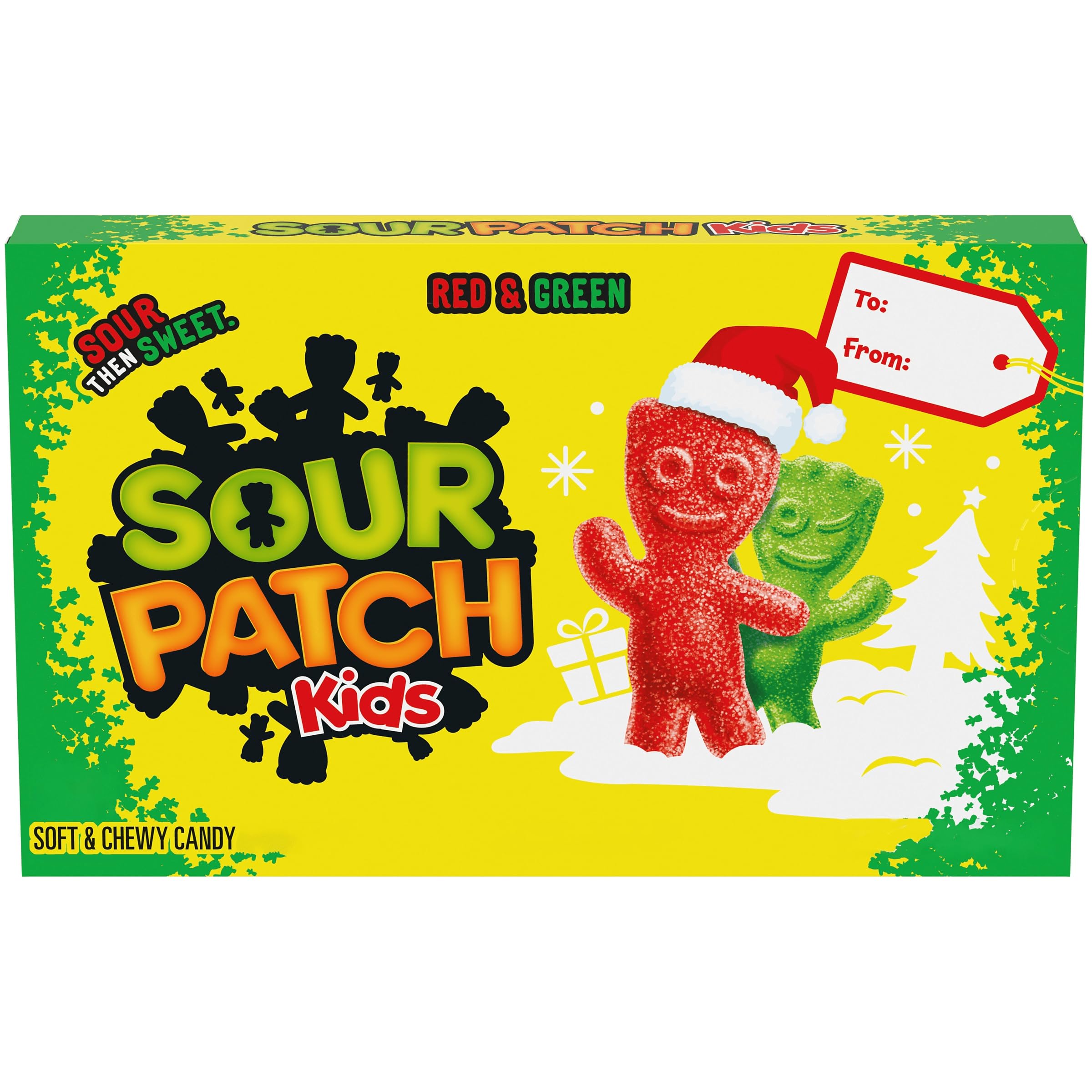 SOUR PATCH KIDS Red & Green Soft & Chewy Holiday Candy, 3.1 oz