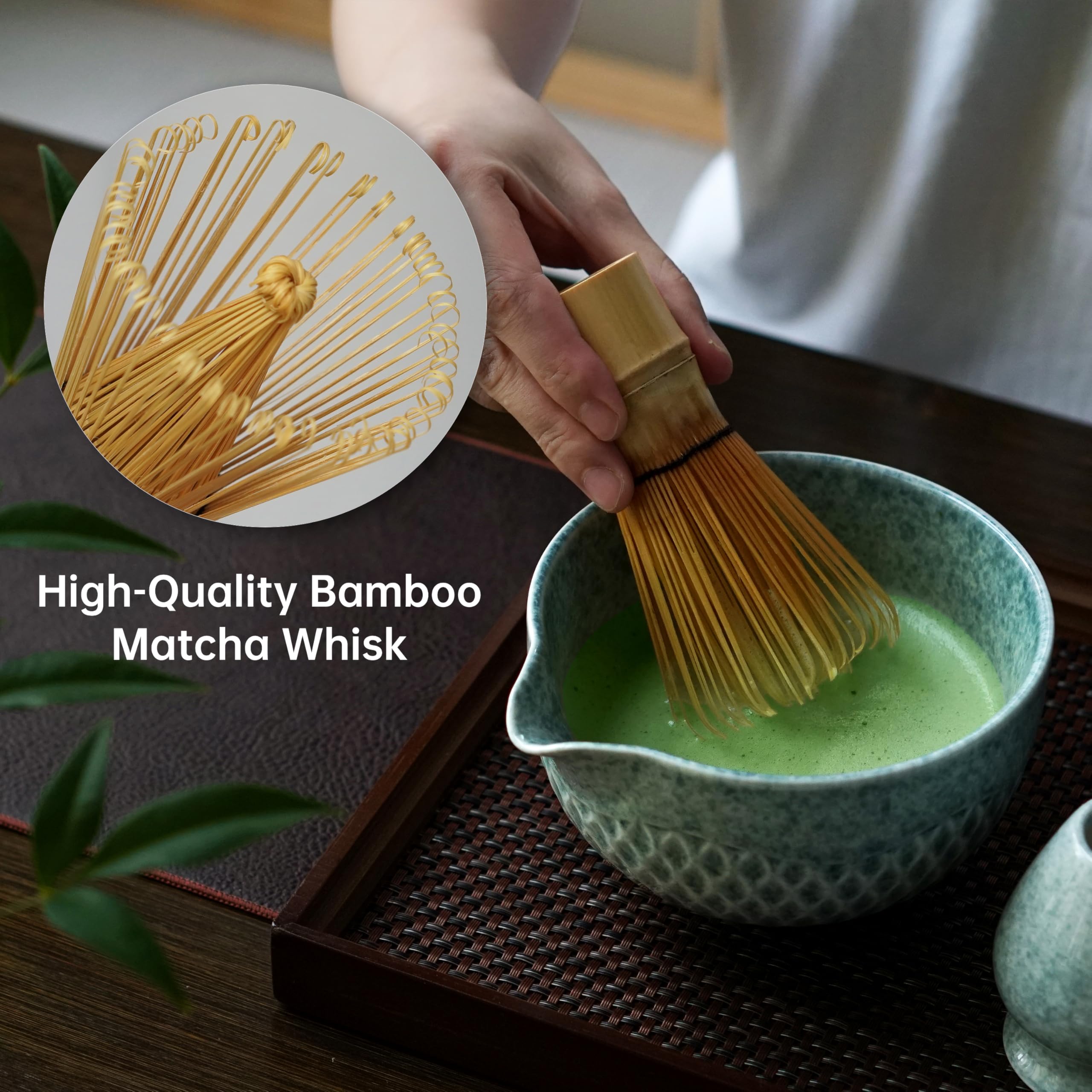 Birthday Gifts Matcha Whisk Set-Matcha Kit 7 Pcs, Dishwasher Safe Matcha Set Birthday Gifts for Matcha Lover, Ideal for Beginners(G) view 2