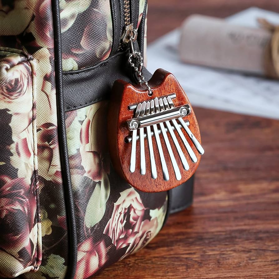 Kalimba Thumb Piano 21 Keys, Portable Mbira Finger Piano Gifts For Kids And Adults Beginners Brown