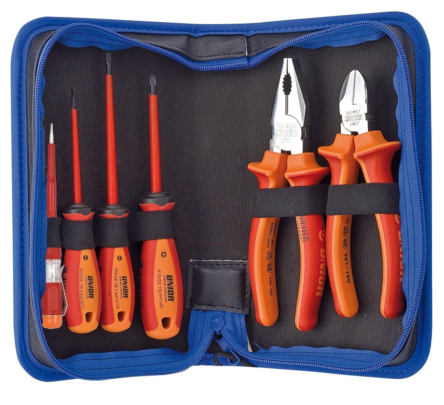 UNIOR 617573 - Juego de 6 herramientas aisladas VDE BI en estuche serie 906VDEBI