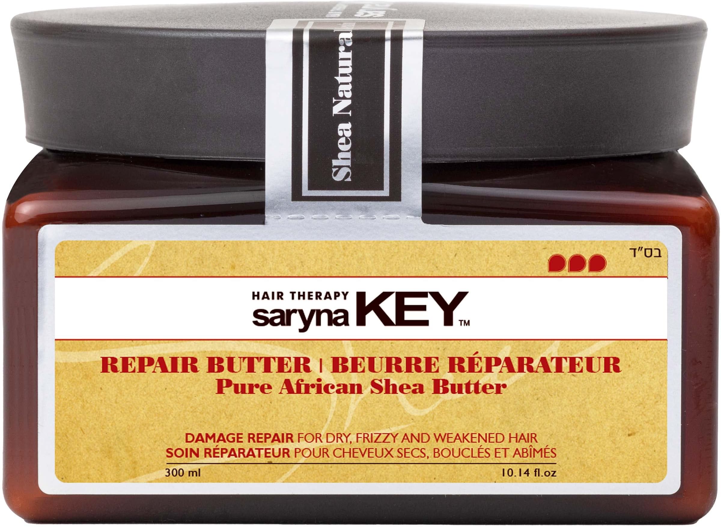 Damage Repair Treatment Butter Mask - African Shea Butter for Dry Hair Treatment - Rejuvenating Butter Moisturizer with Natural Keratin and Vitamins A, E, F (300ml/10.14oz)