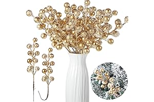 Censen: Snow Frosted Artificial Christmas Berry Stems for Festive Home Decor