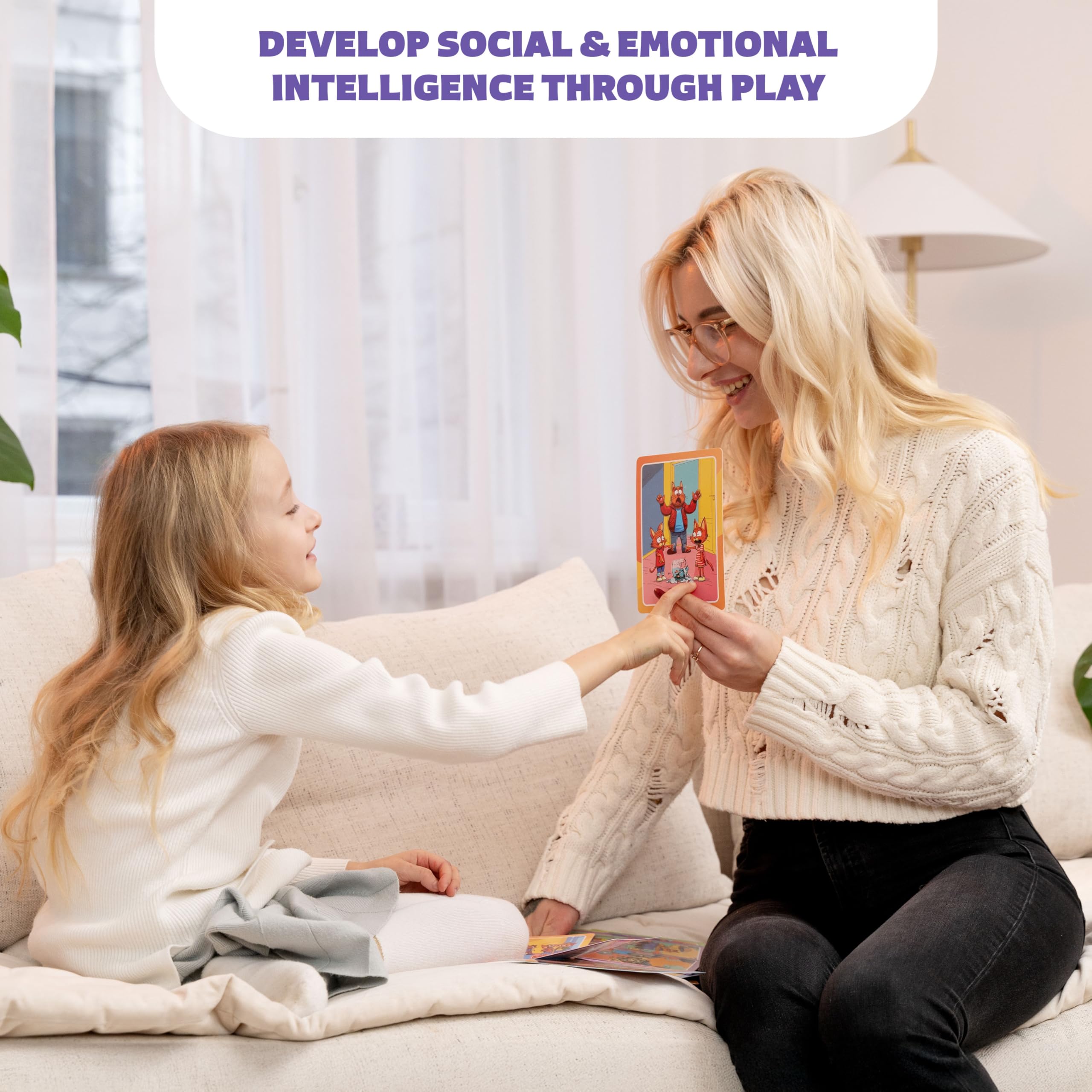 Who What Why Conversation Cards for Kids – Learning Activity for Social Skills, Emotional Intelligence & Critical Thinking – Educational Game to Foster Communication & Empathy, Ages 4+