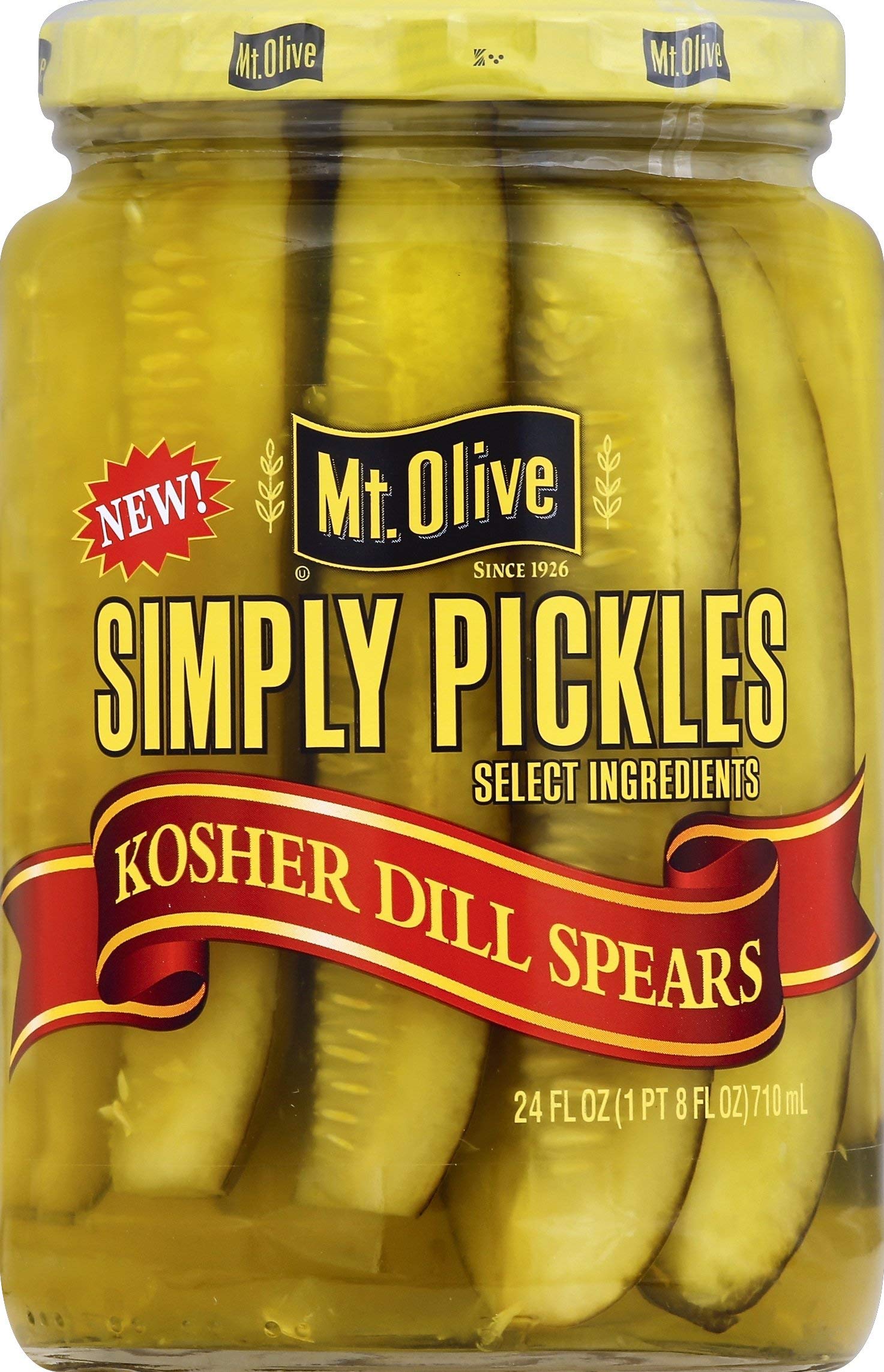 MT OLIVE SIMPLY PICKLES REGULAR DILL PICKLE SPEARS KOSHER 24 OZ - 0009300006811