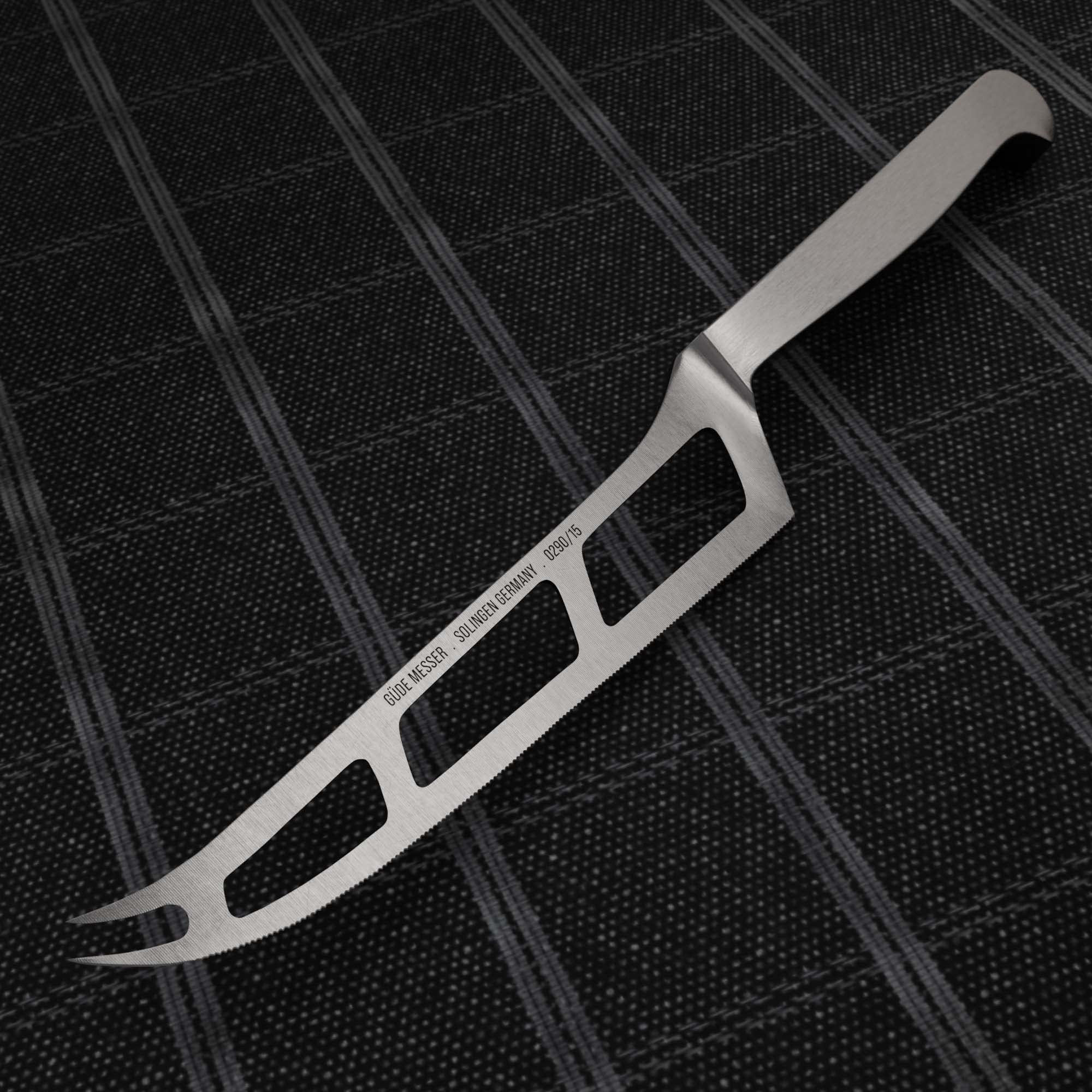 GÜDE Solingen - Weichkäsemesser Käsemesser geschmiedet, 15 cm, Ganzstahl, KAPPA, Handmade Germany, Silber