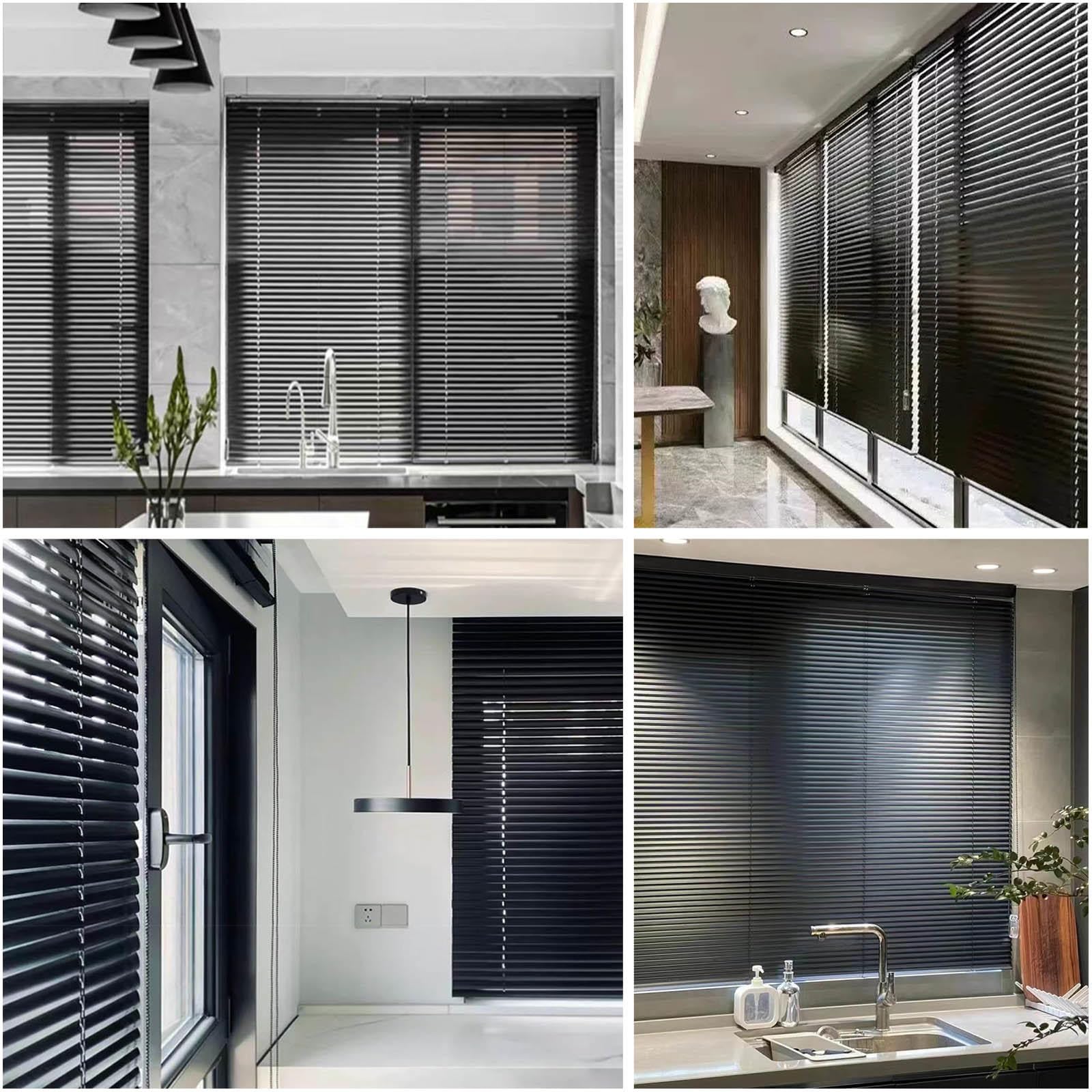 【美品】黒いアルミブラインド ウッドブラインド グロスブラック（K-21）/ MADOROMI – 【セキカグ