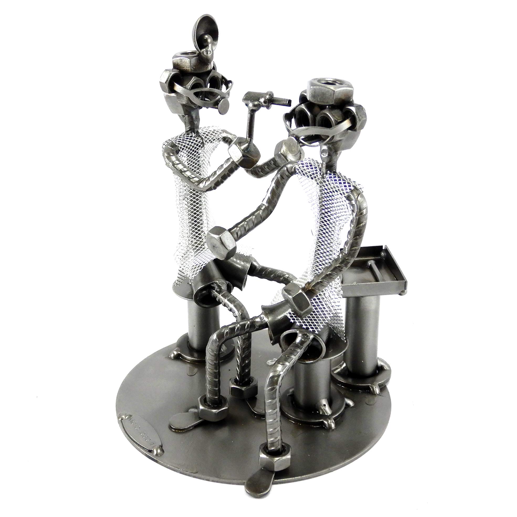 OTORINO CON PAZIENTE IN METALLO CON VITI BULLONI CHIODI DI METAL IDEA - IDEA REGALO ORIGINALE - 100% ARTIGIANALE - MADE IN ITALY - PERSONALIZZABILE