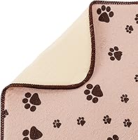 Vista 2 de Kitchen Basics microfibra Pet Bowl anti-deslizamiento Mat – Beige – 10" x 20", Marrón topo