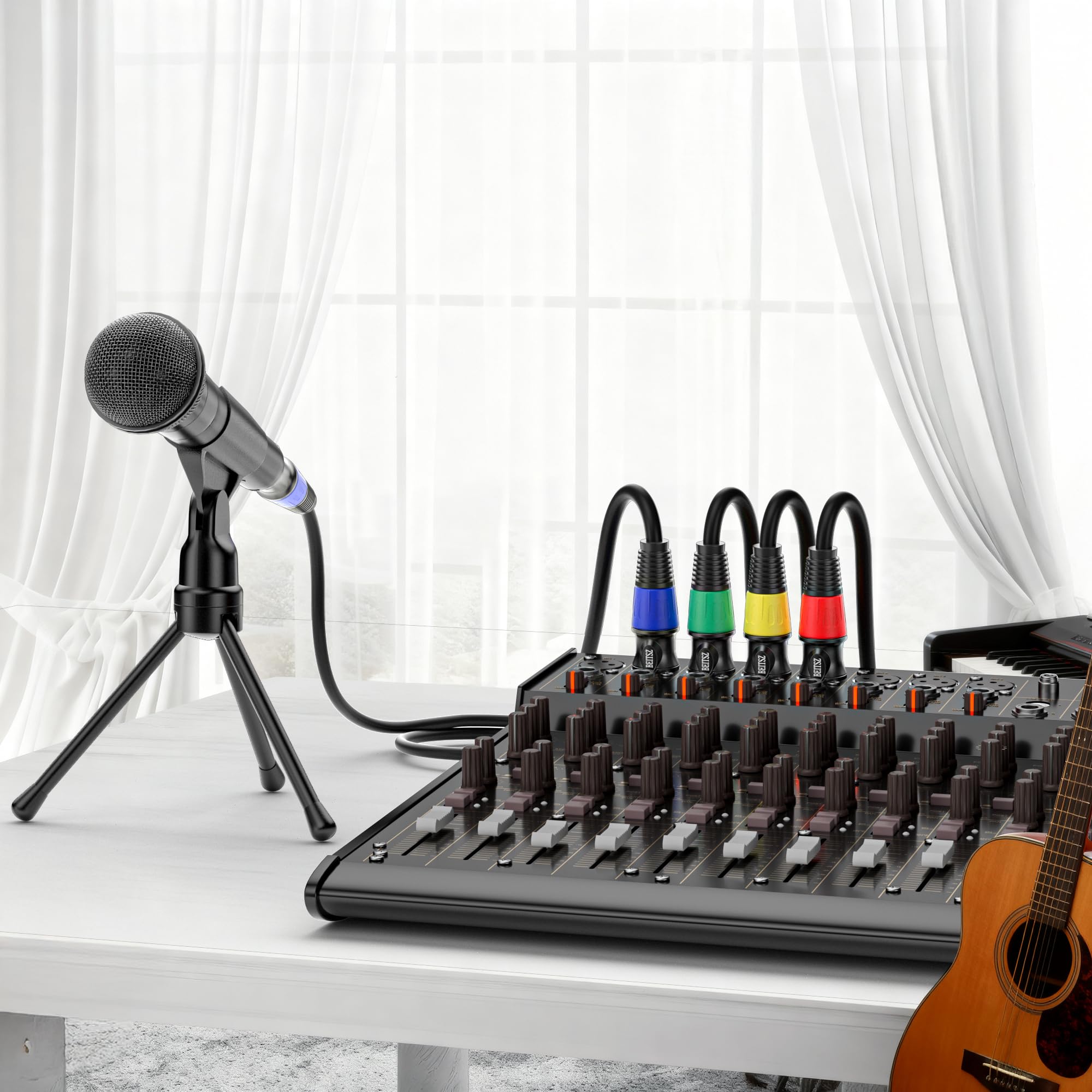 Câble XLR 20m 2 paquet, Câble Microphone XLR Mâle vers Femelle Compatible avec Microphones, Enceint, Consol Mixag, Amplificateur