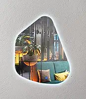 Espelho Orgânico Geller Led Luz Indireta 70x50cm Decorativo LED 6000k