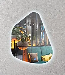 Espelho Orgânico Geller Led Luz Indireta 70x50cm Decorativo LED 6000k