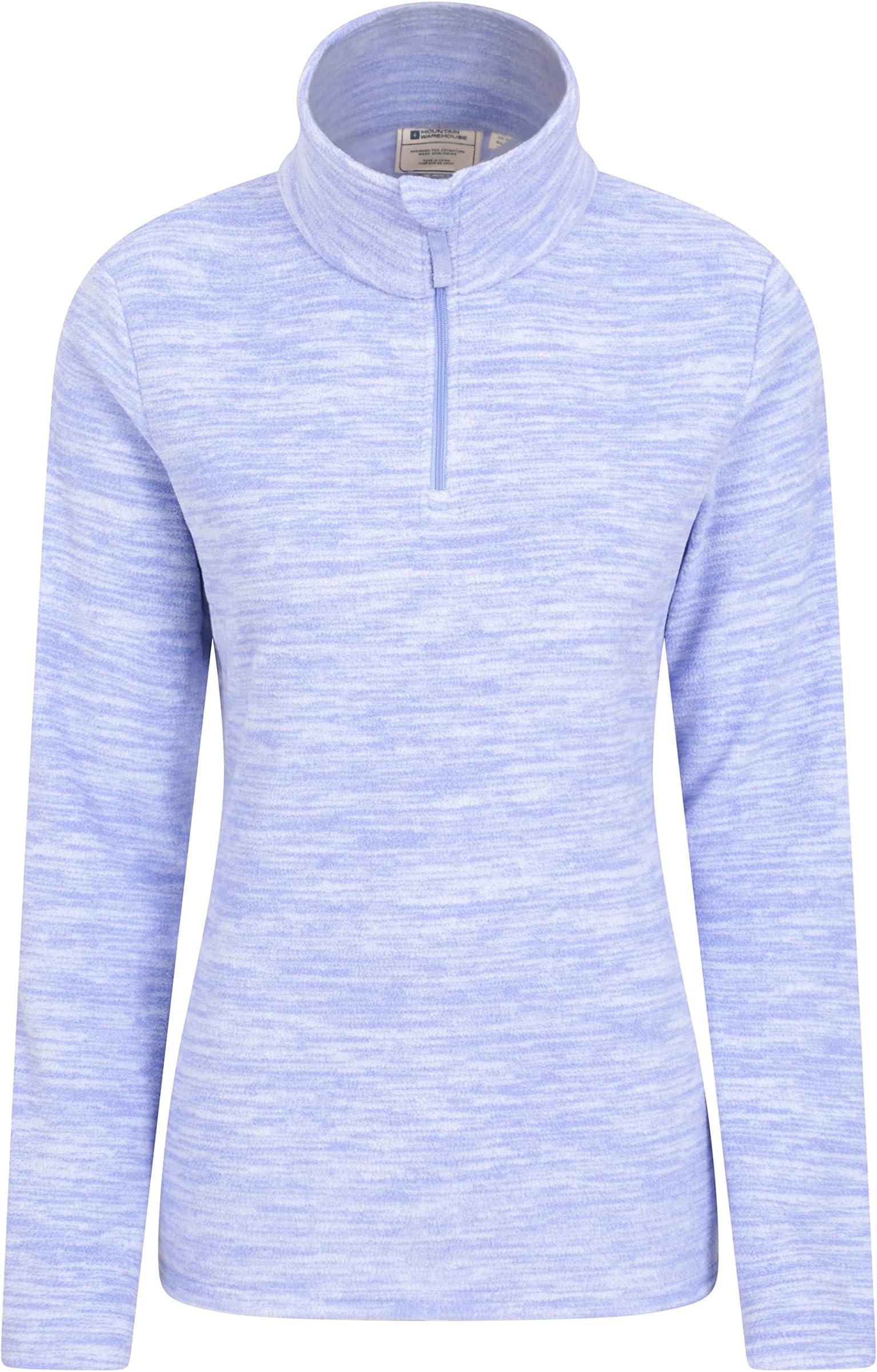 Mountain WarehouseSnowdon Womens Fleece Top - Warm Pullover, Lightweight Sweater, Half Zip, Breathable Ladies Tee, Quick Drying - For Spring Summer, Walking, Travelling Lilac Women's Size 10