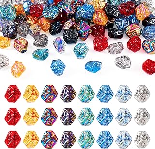 80 Pcs Irregular Glass Beads Nugget Metallic Beads Crystal Loose Spacer Beads Bulk for Jewelry Making Friendship Bracelet Necklace DIY Earring Key Chain Women