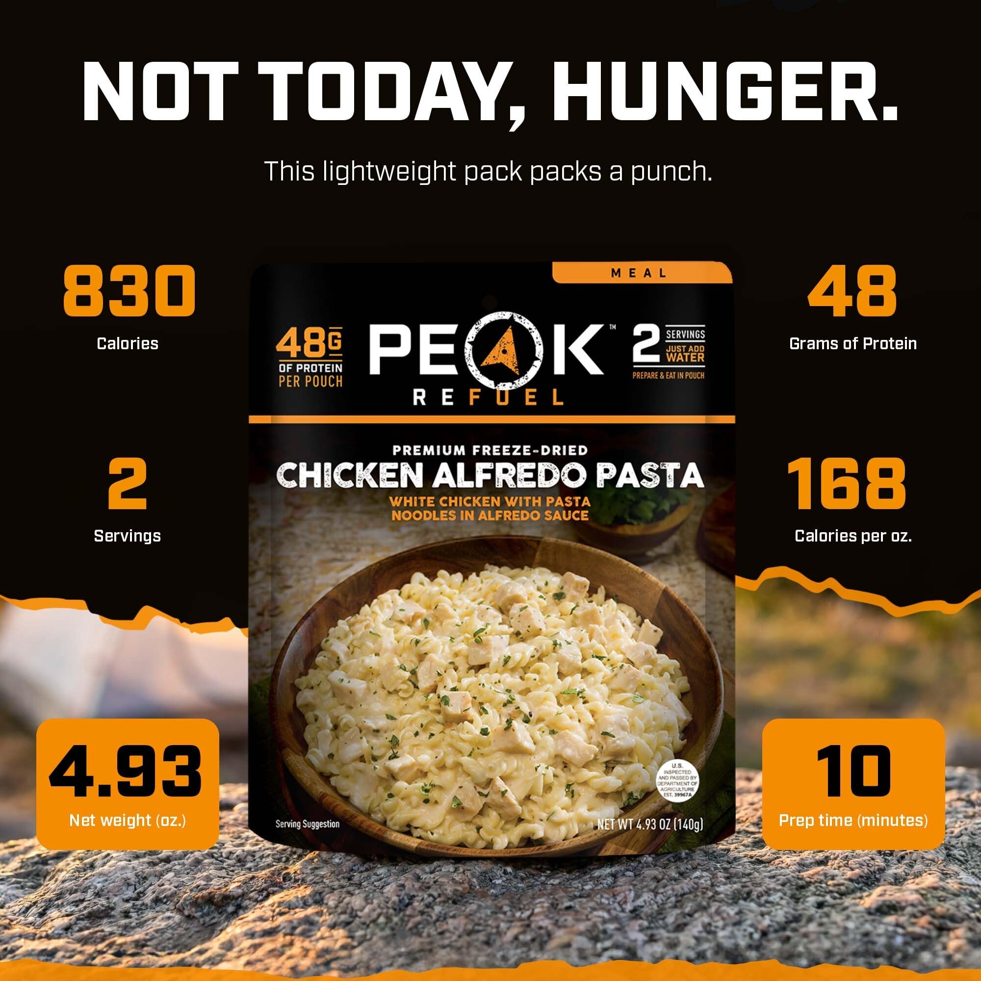 Amazon.com: Peak Refuel Chicken Alfredo Pasta | Premium Freeze
