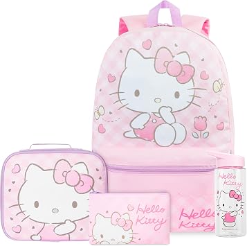 Get Trend Hello Kitty Sanrio Kids Large Backpack Set, 4 Pcs