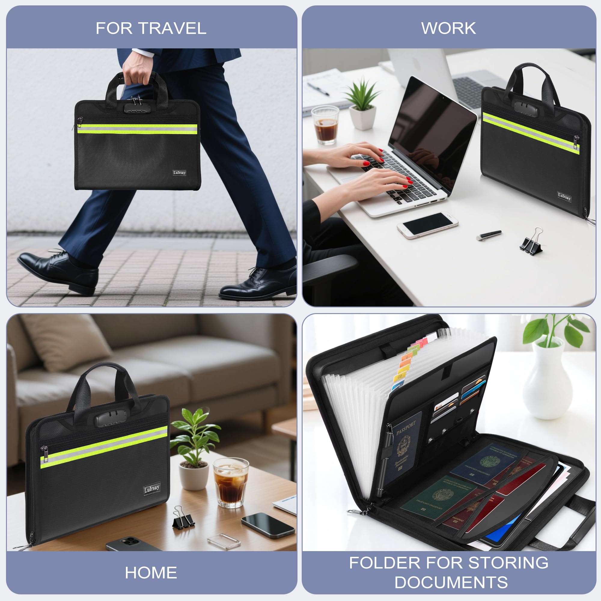 Amazon.com: Lulrsay Document Bag,Accordion File Organizer, 13