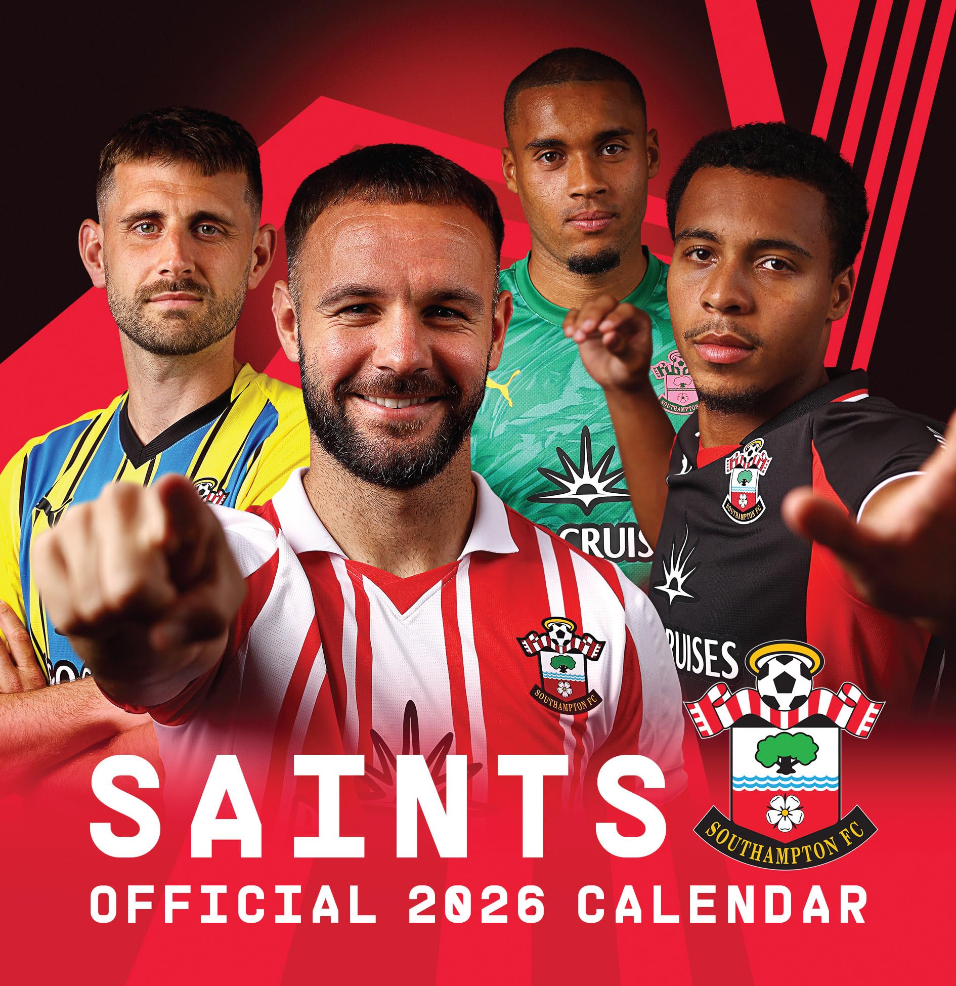 Southampton FC Easel Desk Calendar 2026, Desk Calendars, Month To View, Gift