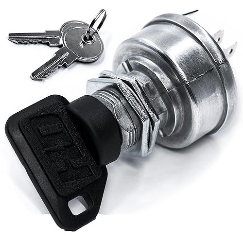 HD Switch Interruptor de llave de encendido para John Deere ZTrak Z-Trak Mower 717 717A 717E 727A 737 757 777 797 997 con 3 llaves y mosquetón gratis