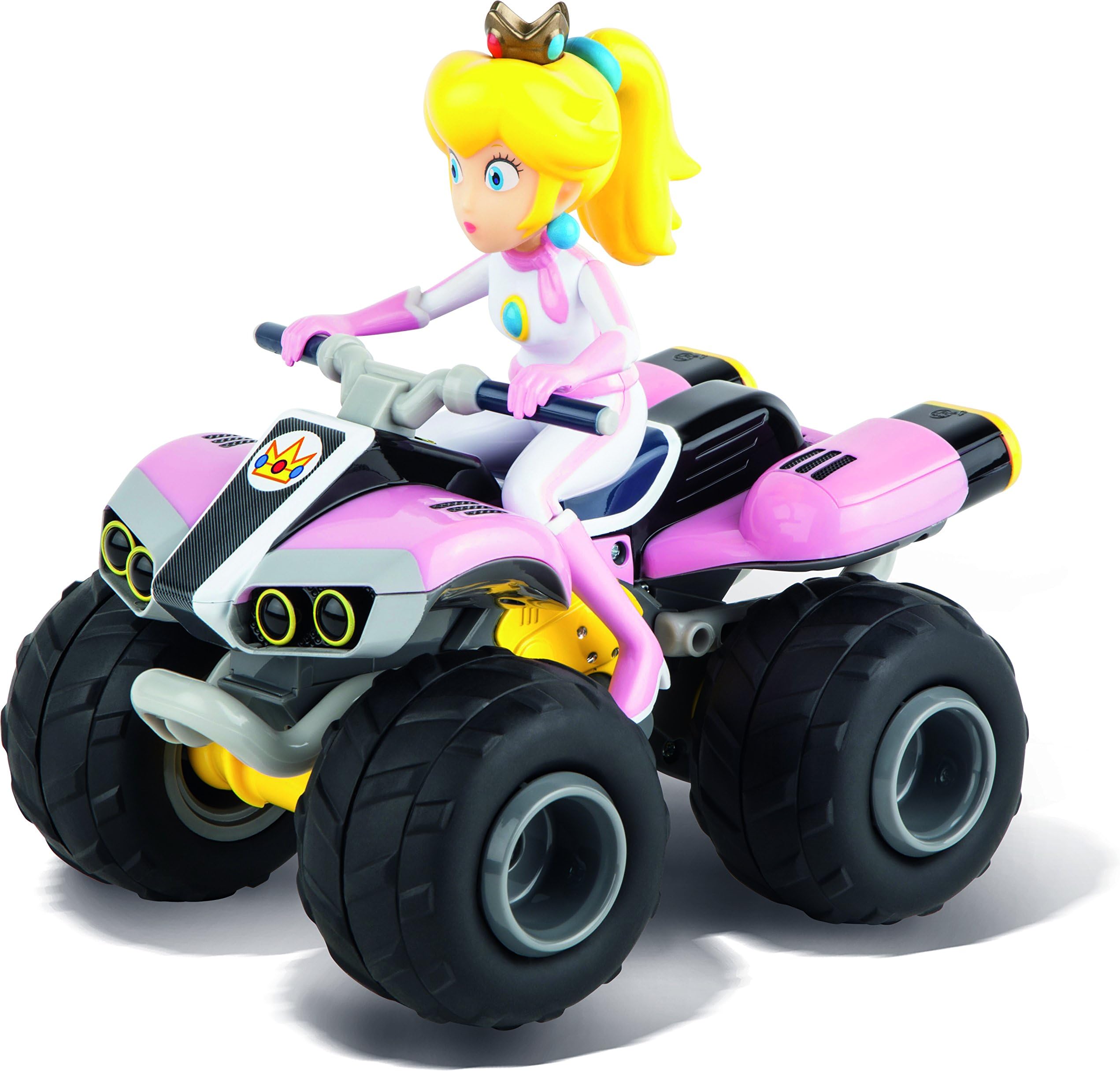 Carrera RC Nintendo Mario Kart 8 Peach Quad │ Remote-controlled car from 6 years for indoor and outdoor use │ Mini Mario Kart car with remote control to take away │ Toys for kids & adults