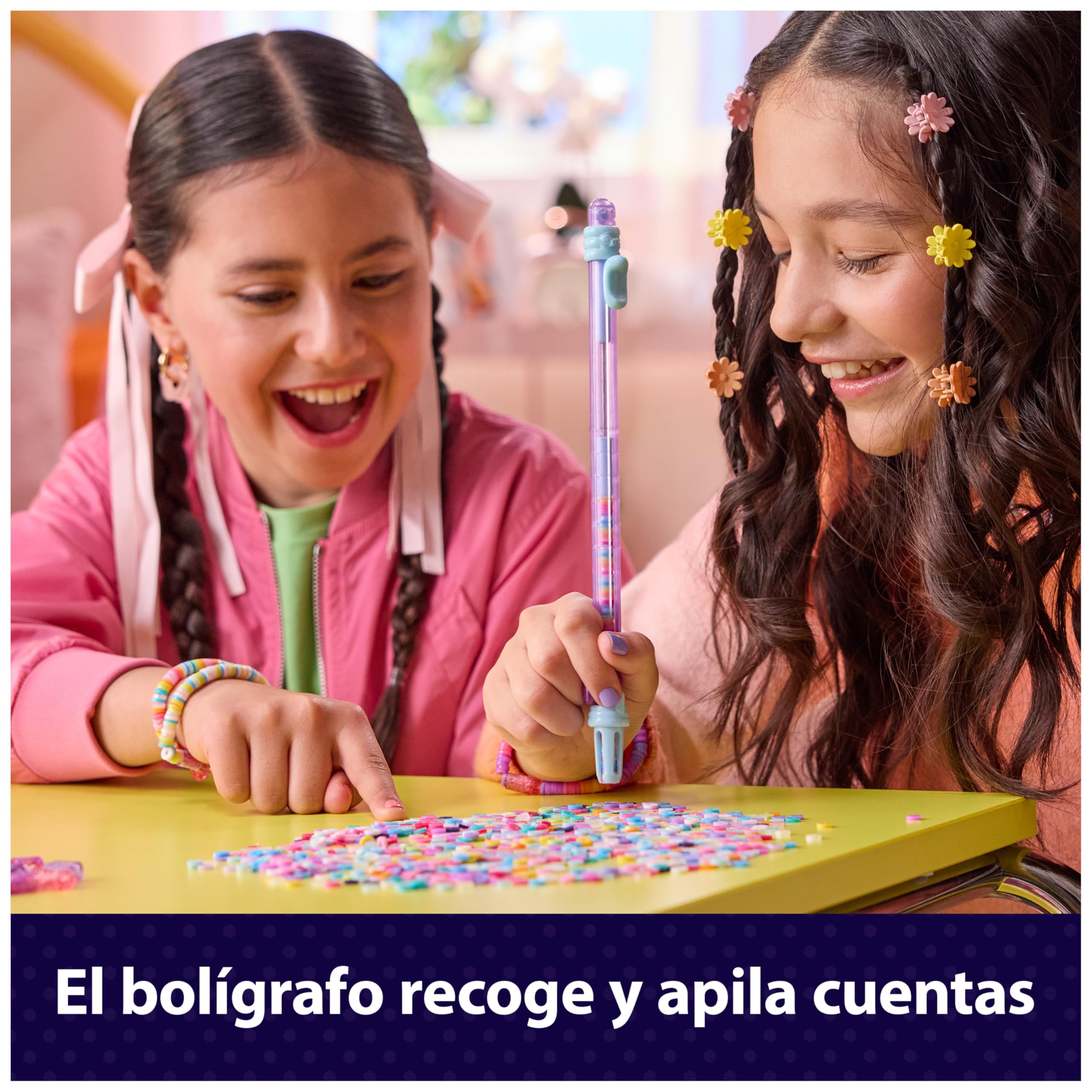 COOL MAKER - ESTUDIO DE PULSERAS HEISHI - Kit para Hacer Pulseras con Bolígrafo de Cuentas, Taller de Cierre Automático y +1200 Cuentas - 6072592 - Cuentas para Pulseras - Juguetes Niñas 7 Años +