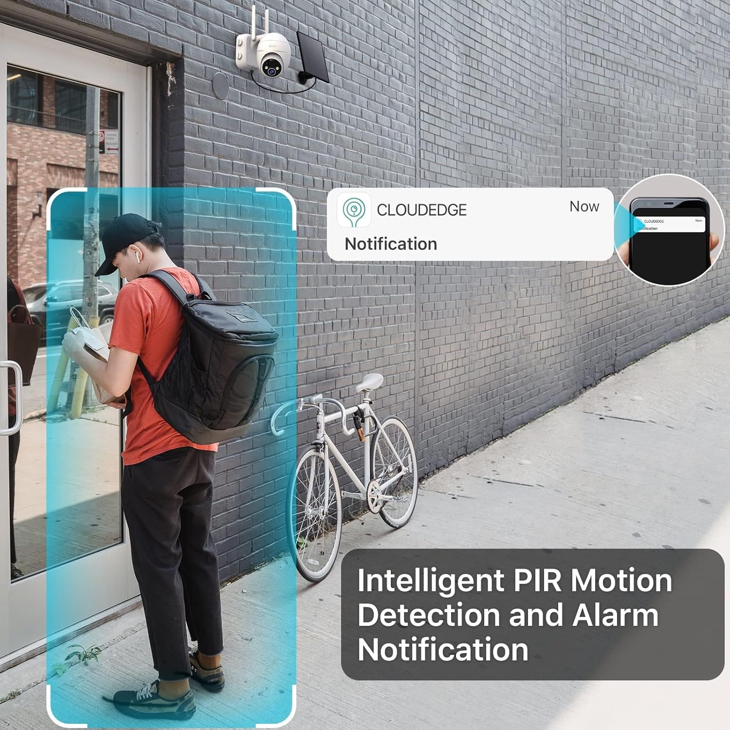 EUKI camera detecting motion and sending a notification