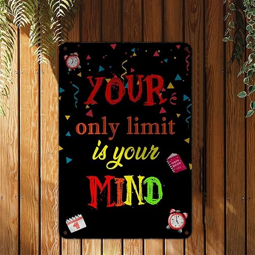 Miniatura 3 de Letreros de regreso a clases con texto en inglés "Your Only Limit in Your Mind", decoración para el primer día de escuela, decoración de aula, arco