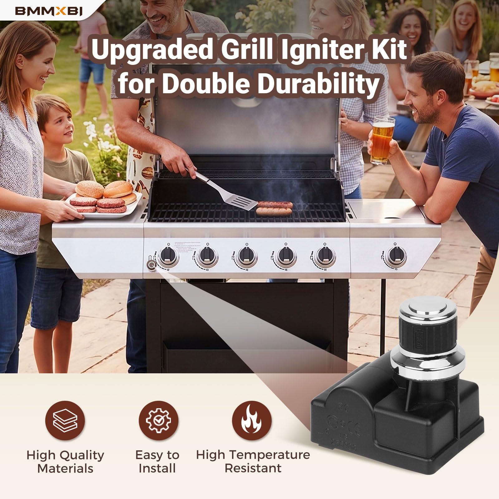 Kit de encendido de parrilla de 6 salidas para Nexgrill Igniter piezas de repuesto con cable | DHL-128-6Q para Home Depot Nexgrill 720-0830H 720-0830 720-0888N piezas de repuesto