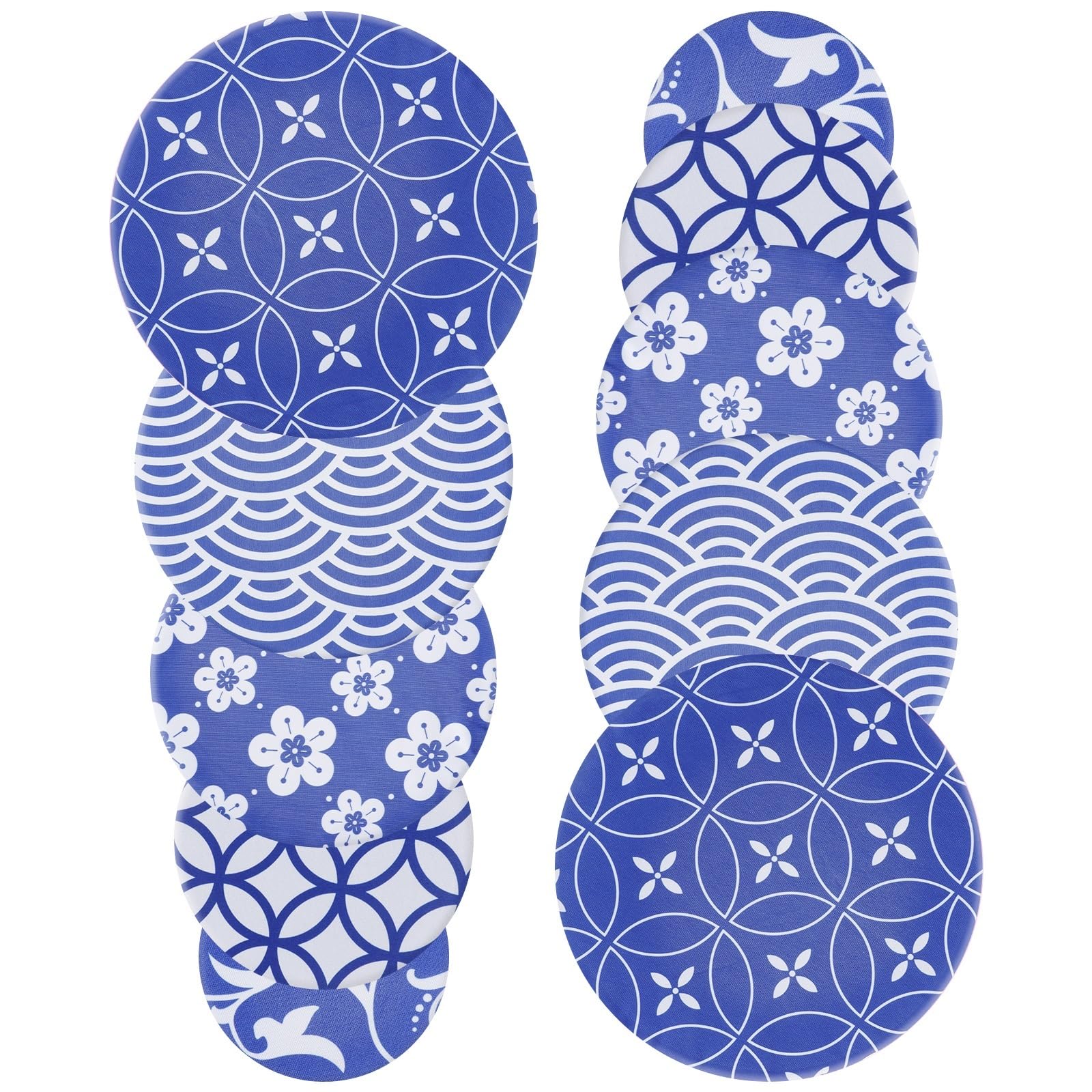 Elastic Cloth Fabric Bowl Cover 10 Pcs Food Container Lid Set Reusable Elastic Fabric Cover Edge Storage Bowl Dust for Glass Salad Bowls Jar
