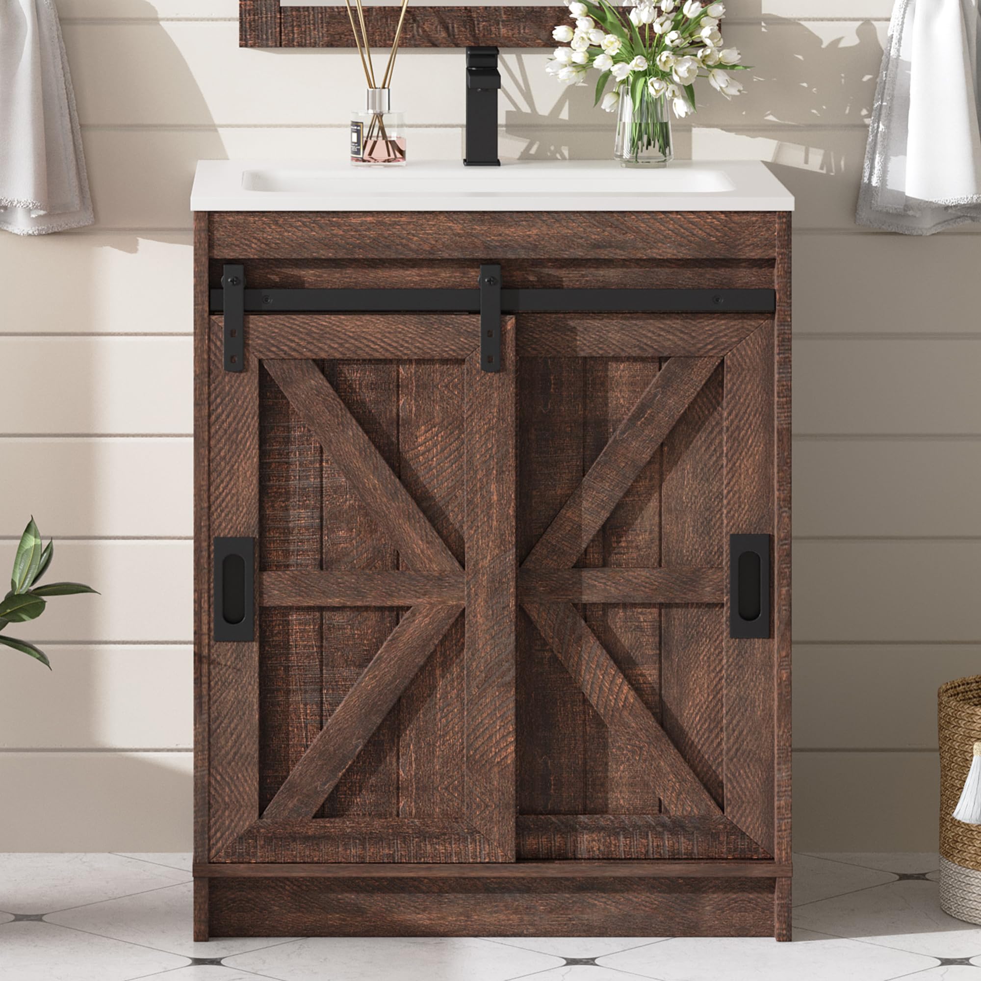 AMERLIFE 24 Farmhouse Bathroom Vanity
