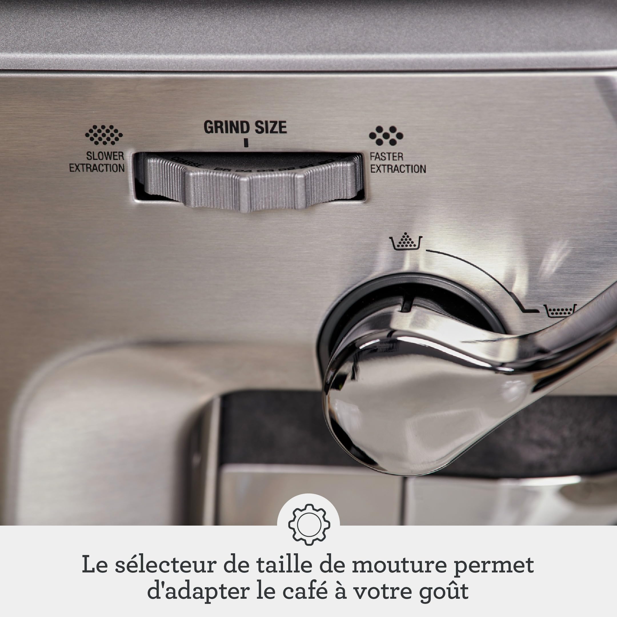 Sage The Barista Express Impress, Acier Inoxydable Brossé | Moulin à Meules Coniques 25 Réglages, Dosage Intelligent, Tassage Assisté 10kg; Porte-Filtre 54mm pour un Espresso Précis