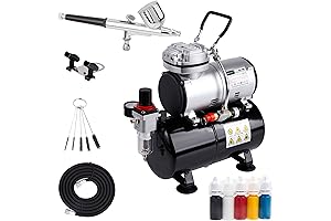 TimberTech AS-186K Airbrush Set with Compressor