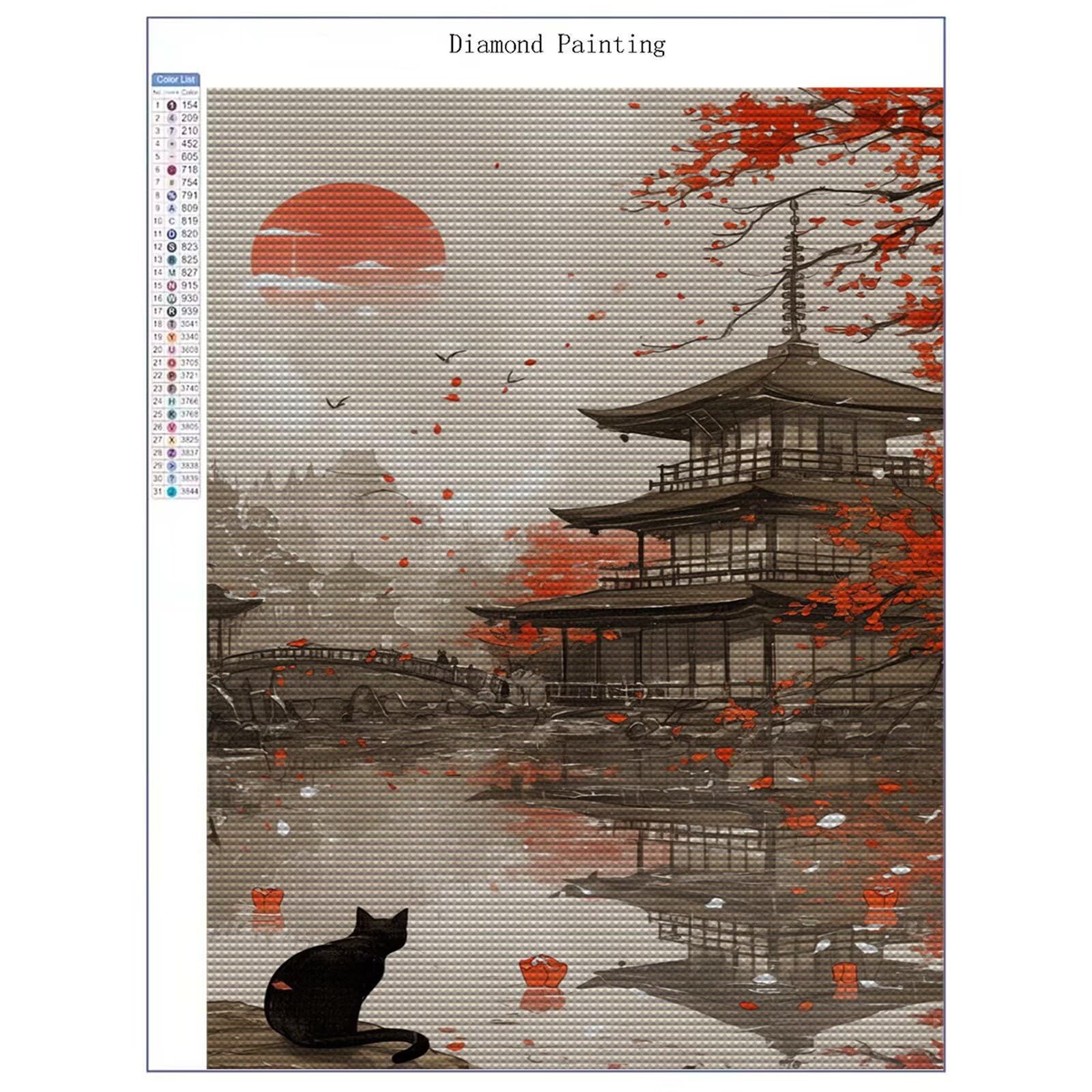 Diamentowe malowanie kot diamentowy obraz dzieci 100x150 cm 2025 diament malarstwo Japonia, DIY diamentowe rysunki ścieg krzyżykowy rzemiosło dla dorosłych, obraz diamentowy dekoracja domu prezenty