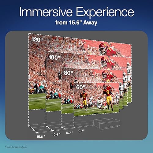 Vista 3 de Epson Lifestudio Grand - Proyector láser de tiro ultra corto, 4K PRO-UHD, sonido de Bose Technology y aplicación Epson Studio, Google TV integrado