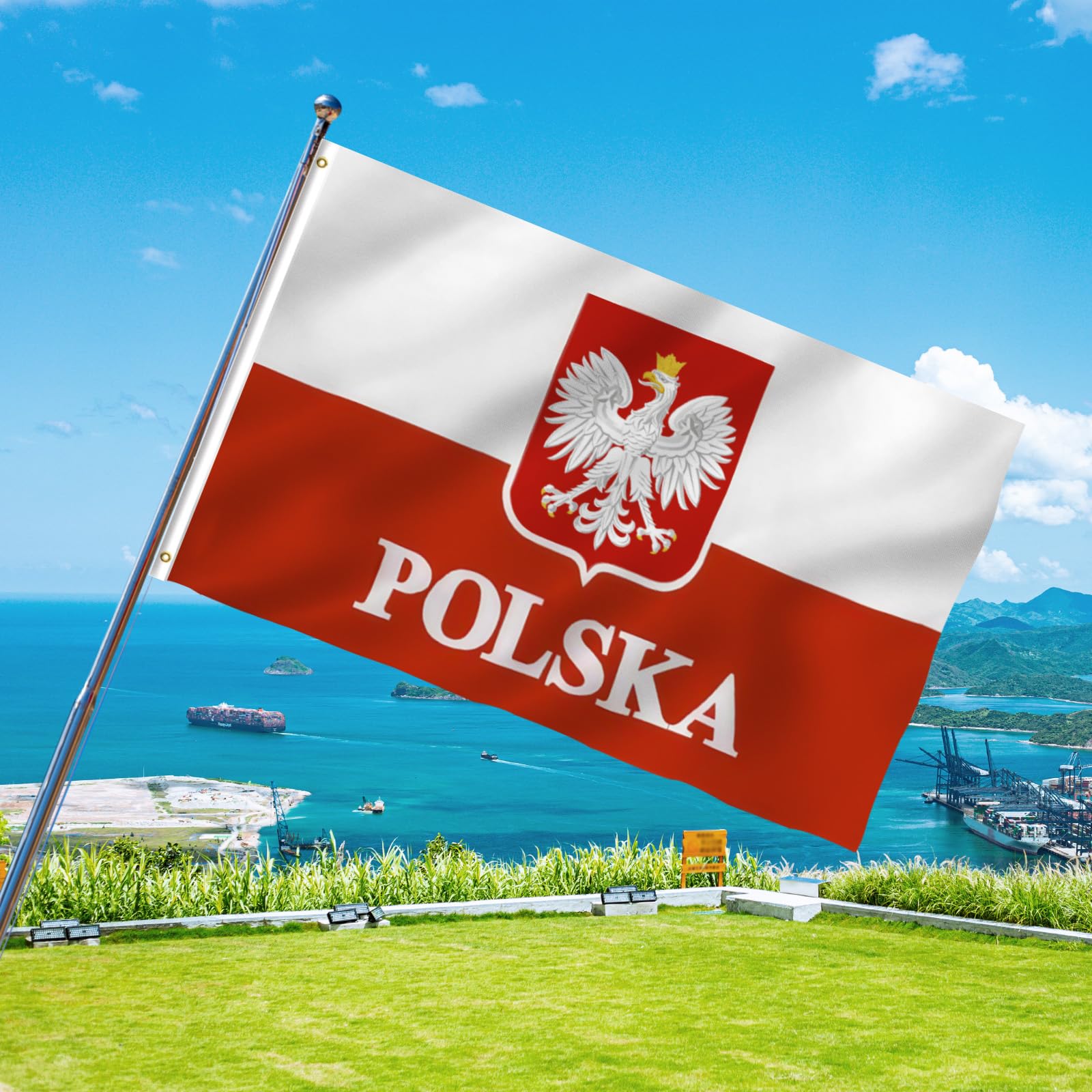 3x5 Foot Polish Flag Brightly Coloured Poland National Flags Celebration Parade Party Supplies Patio Decoration Holiday Garden Flag 150x90cm - Image 4