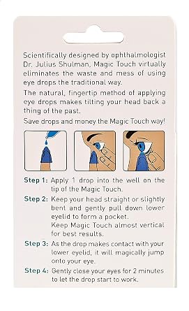 Magic Touch Eye Drop Applicator - Easy and Hygienic Eye Dropper Guide for Dry Eye Relief and Precise Application, with Free Travel Case